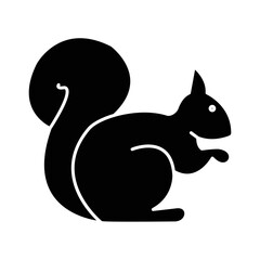 Solid SQUIRREL design vector icon