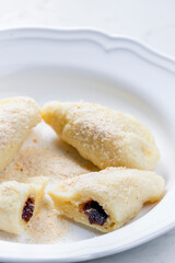 sweet dumplings filled with plum jam