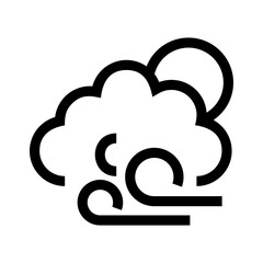wind icon or logo isolated sign symbol vector illustration - high quality black style vector icons