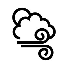 wind icon or logo isolated sign symbol vector illustration - high quality black style vector icons
