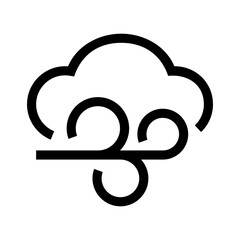wind icon or logo isolated sign symbol vector illustration - high quality black style vector icons