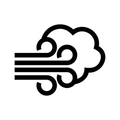 wind icon or logo isolated sign symbol vector illustration - high quality black style vector icons