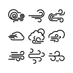 wind icon or logo isolated sign symbol vector illustration - high quality black style vector icons