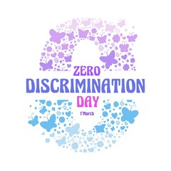 Zero Discrimination Day Template, perfect for office, company, school, social media, advertising, printing and more