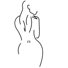 Elegant One Line Sketches of Woman Abstract Face. Female Face Drawing Minimalist Line Style. Trendy Illustration for Cosmetics. Continuous Line Art. Fashion Minimal Print. Beauty Logo. Vector