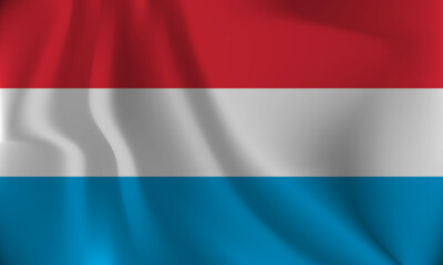 Flag of Luxembourg, with a wavy effect due to the wind.