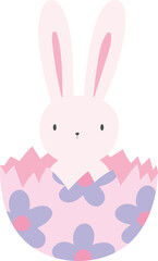 Fototapeta premium Cute Easter Bunny Hatching