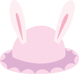 Easter Day Cute Hat With Rabbit Ears Illustration