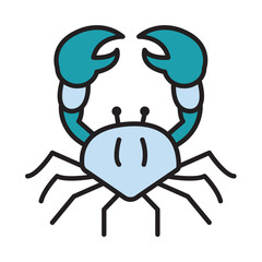 Filled Line CRAB design vector icon