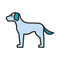 Filled Line DOG design vector icon