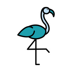 Filled Line FLAMINGGO design vector icon