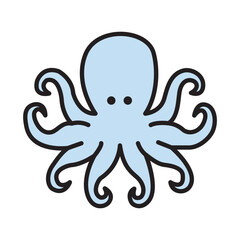 Filled Line OCTOPUS design vector icon