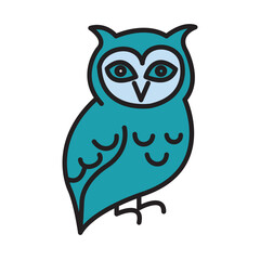 Filled Line OWL design vector icon