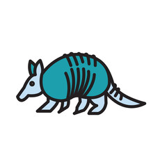 Filled Line PANGOLIN design vector icon