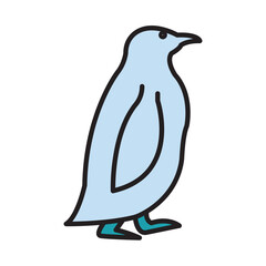 Filled Line PENGUIN design vector icon