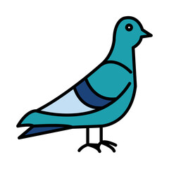 Filled Line PIGEON design vector icon