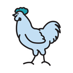 Filled Line ROOSTER design vector icon