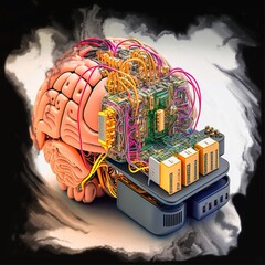 Künstliche Intelligenz (Gehirn) ki generated