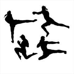 muaythai logo icon kick and punch