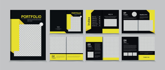 Architecture and interior portfolio design, Architecture Portfolio Layout, a4 size portfolio template design.