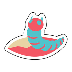 Sticker CATERPILLAR design vector icon