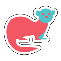 Sticker OOTER design vector icon