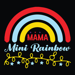 Mama Mini Rainbow svg