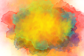 Watercolor with transparent background