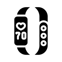 bracelet fitness sport glyph icon vector illustration