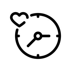 time of love icon or logo isolated sign symbol vector illustration - high quality black style vector icons