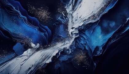 Abstract blue and white marble liquid texture, luxury background	
