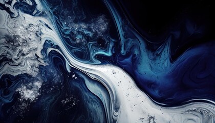 Abstract liquid blue and white marble liquid texture, luxury background	
