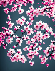 Cherry Blossom spring garden, Generative AI