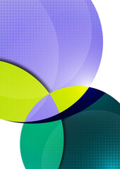 Fototapeta premium Abstract background with colorful paper-cut shapes. Corporate design. Template for poster, banner, business card, postcard. Vector