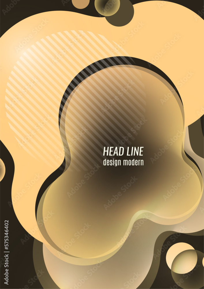 Poster abstract transparent overlay shapes. wavy shapes, smooth fluid gradient elements, flow lines. trendy