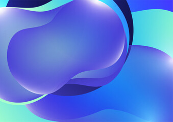 Fluid gradient background. Abstract 3d background. Liquid paints. Banner or sign design. Vector