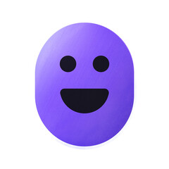 Fototapeta premium face sticker emoticon big smiling 