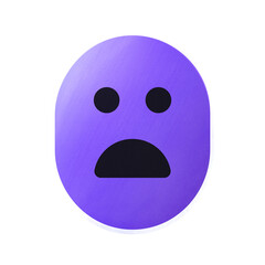 face sticker emoticon big shock