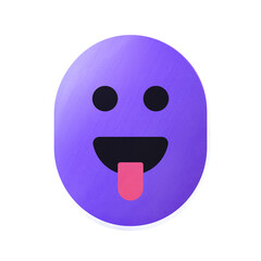 face sticker emoticon smile with tongue
