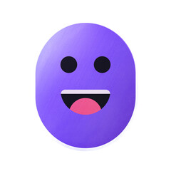 face sticker emoticon happy excited big smile