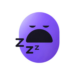 face sticker emoticon sleepy 