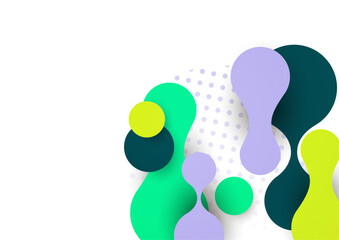 Abstract overlay shapes. Wavy shapes, flowing elements, flow lines. Trendy futuristic design for banner, flyer, poster, logo. Vector