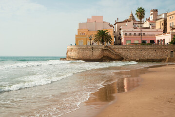 Sitges, popular summer destination near Barcelona, Spain