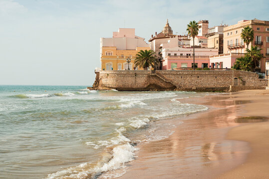 Sitges, popular travel destination near Barcelona, Spain