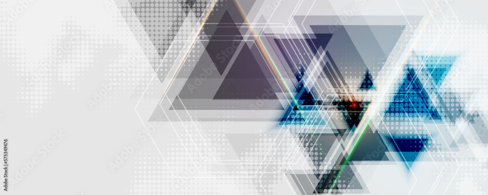 Aufkleber abstract geometric triangle hi-tech technology concept background image