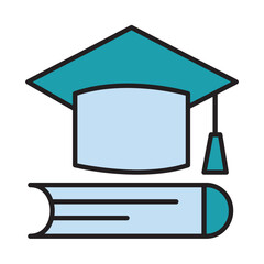 Filled Line LAW EDUCATION design vector icon