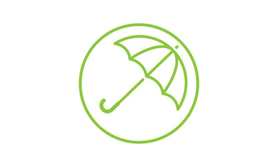 modern umbrella logo vector template	
