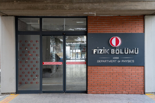 Ankara, Turkey - February 25, 2023: Department of Physics at Middle East Technical University.