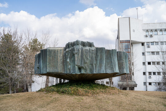 Ankara, Turkey - February 25, 2023: METU Atat&uuml;rk Monument at Middle East Technical University.