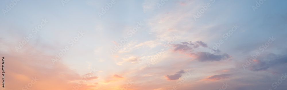 Wall mural colorful sky background. beautiful clouds and the sky at sunset, in twilight